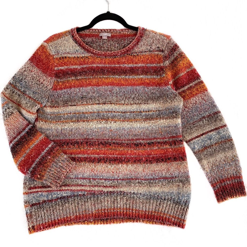J. Jill multicolor striped sweater